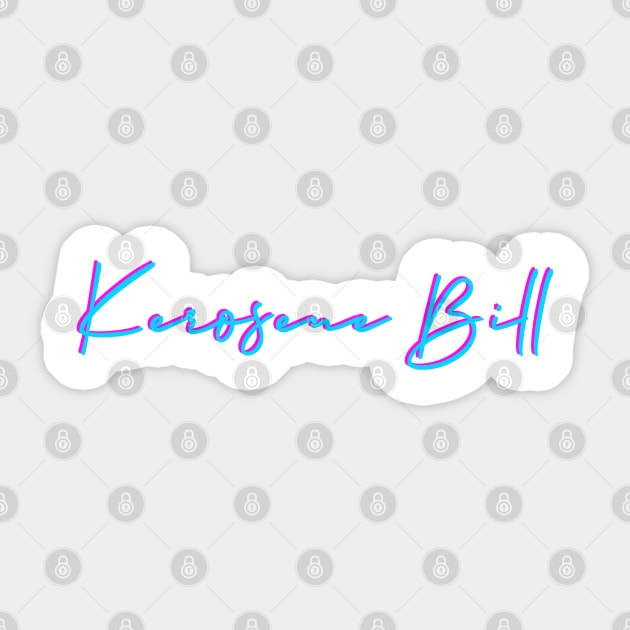 KB: Signature (Cyan) Sticker by KeroseneBill